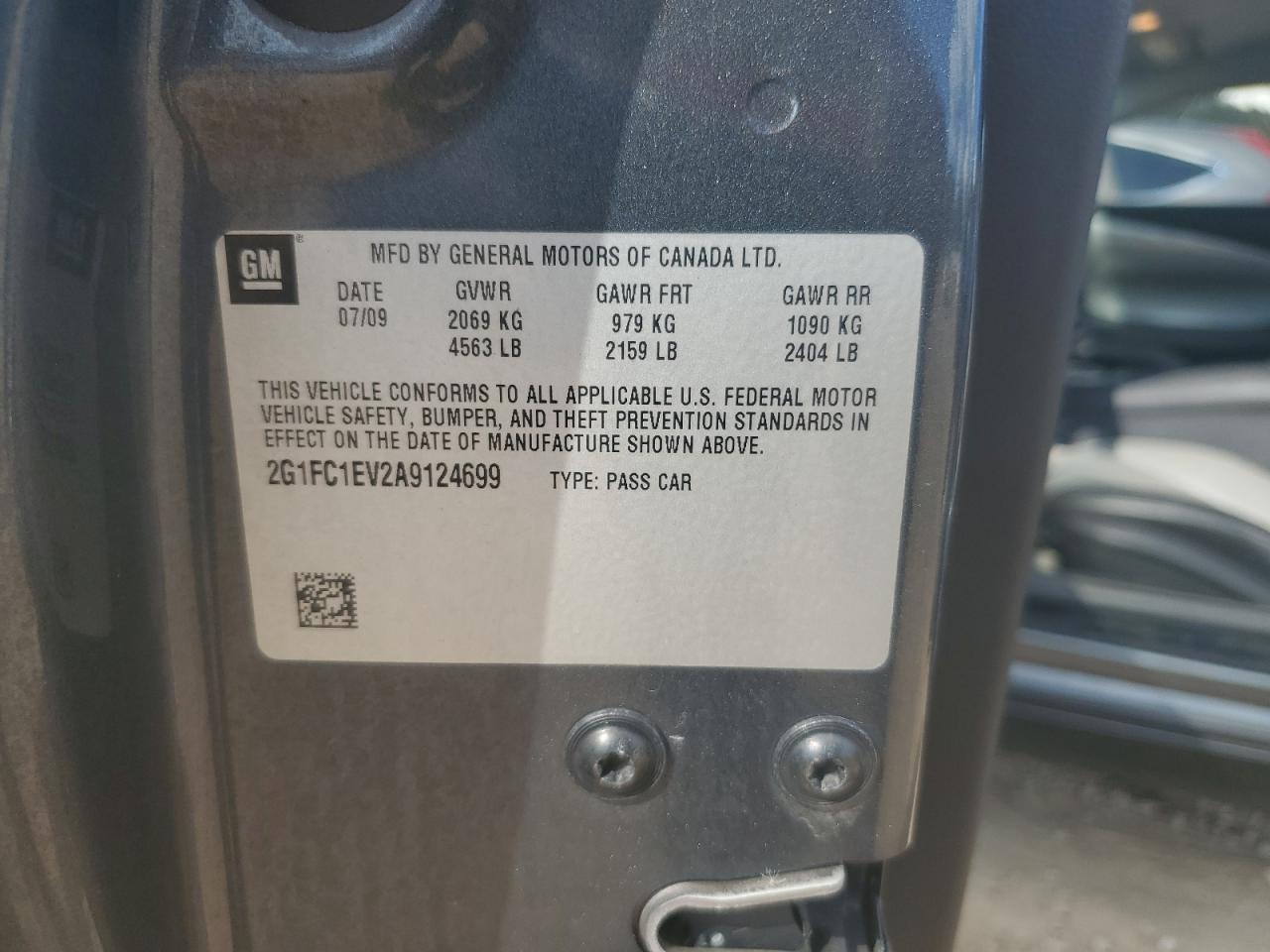 2010 Chevrolet Camaro Lt VIN: 2G1FC1EV2A9124699 Lot: 92268575