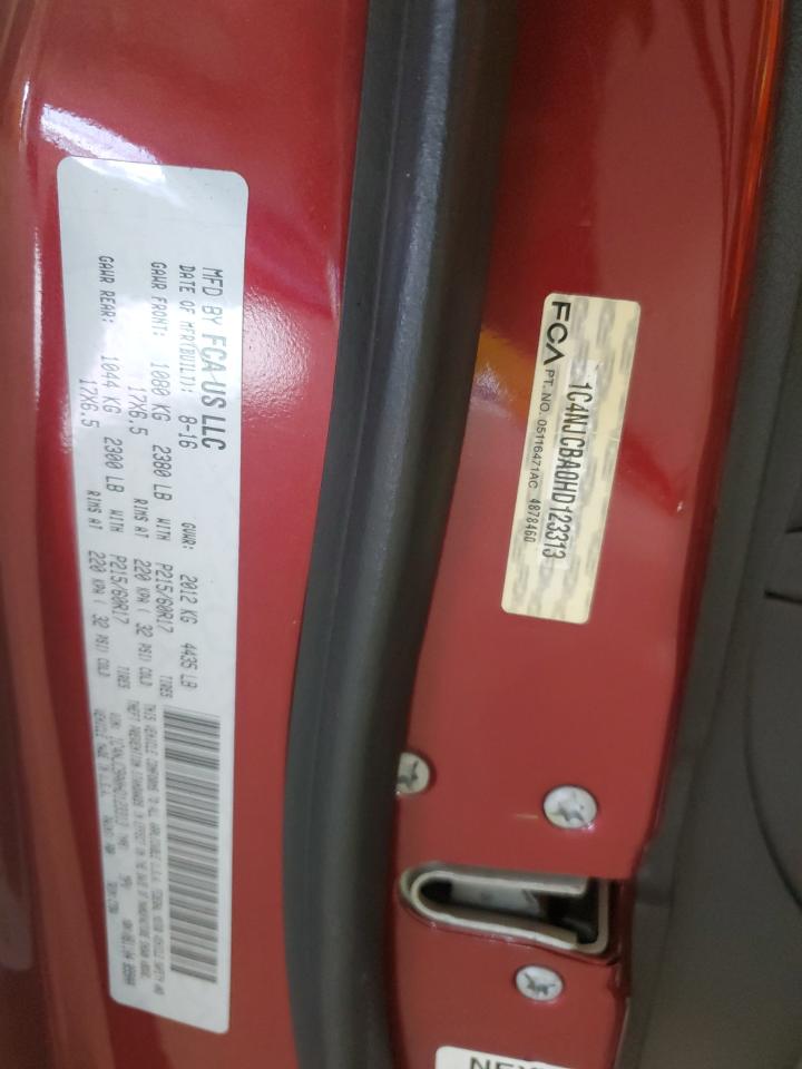 2017 Jeep Compass Sport VIN: 1C4NJCBA0HD123313 Lot: 91491075