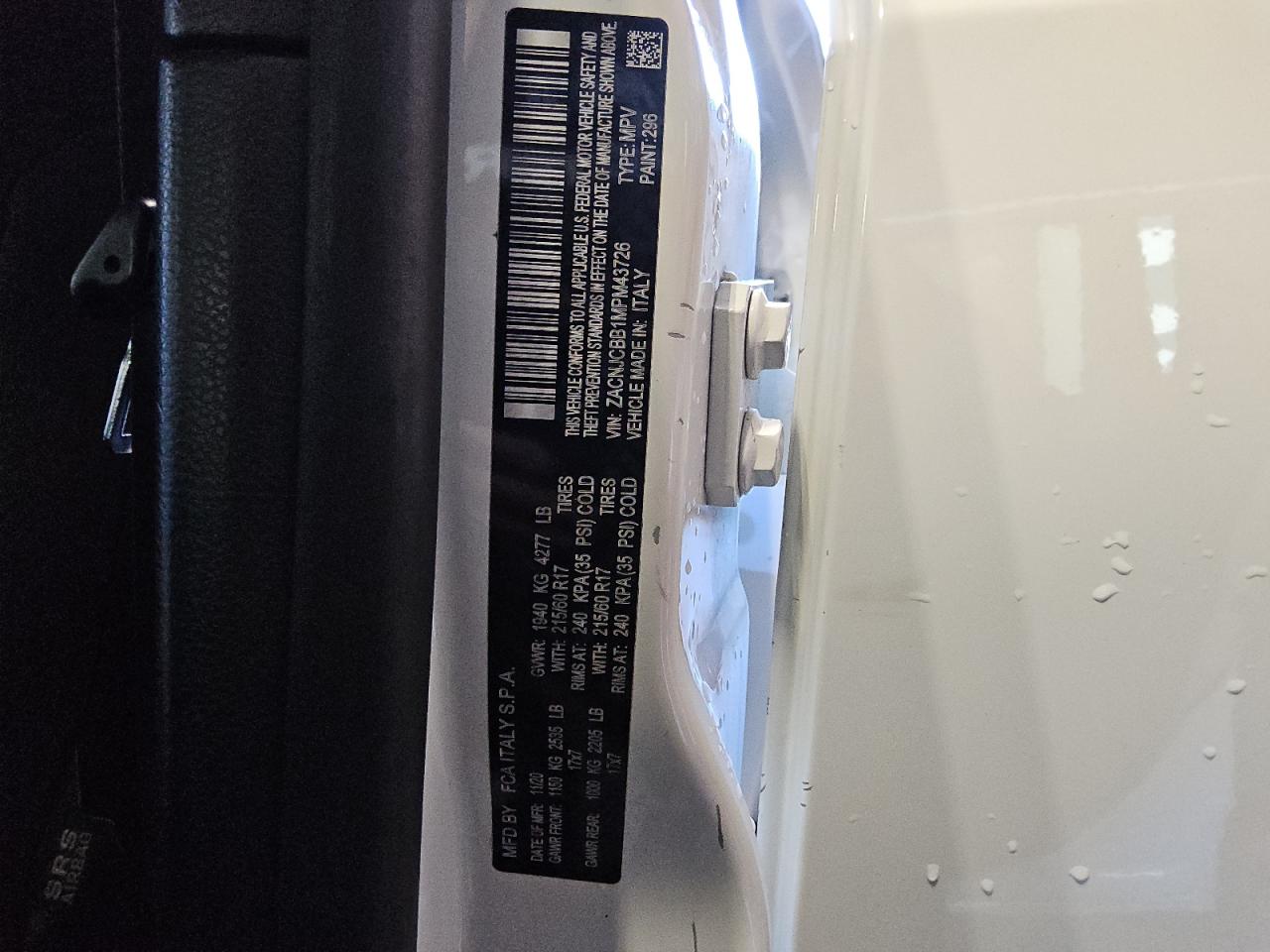 2021 Jeep Renegade Latitude VIN: ZACNJCBB1MPM43726 Lot: 92823565