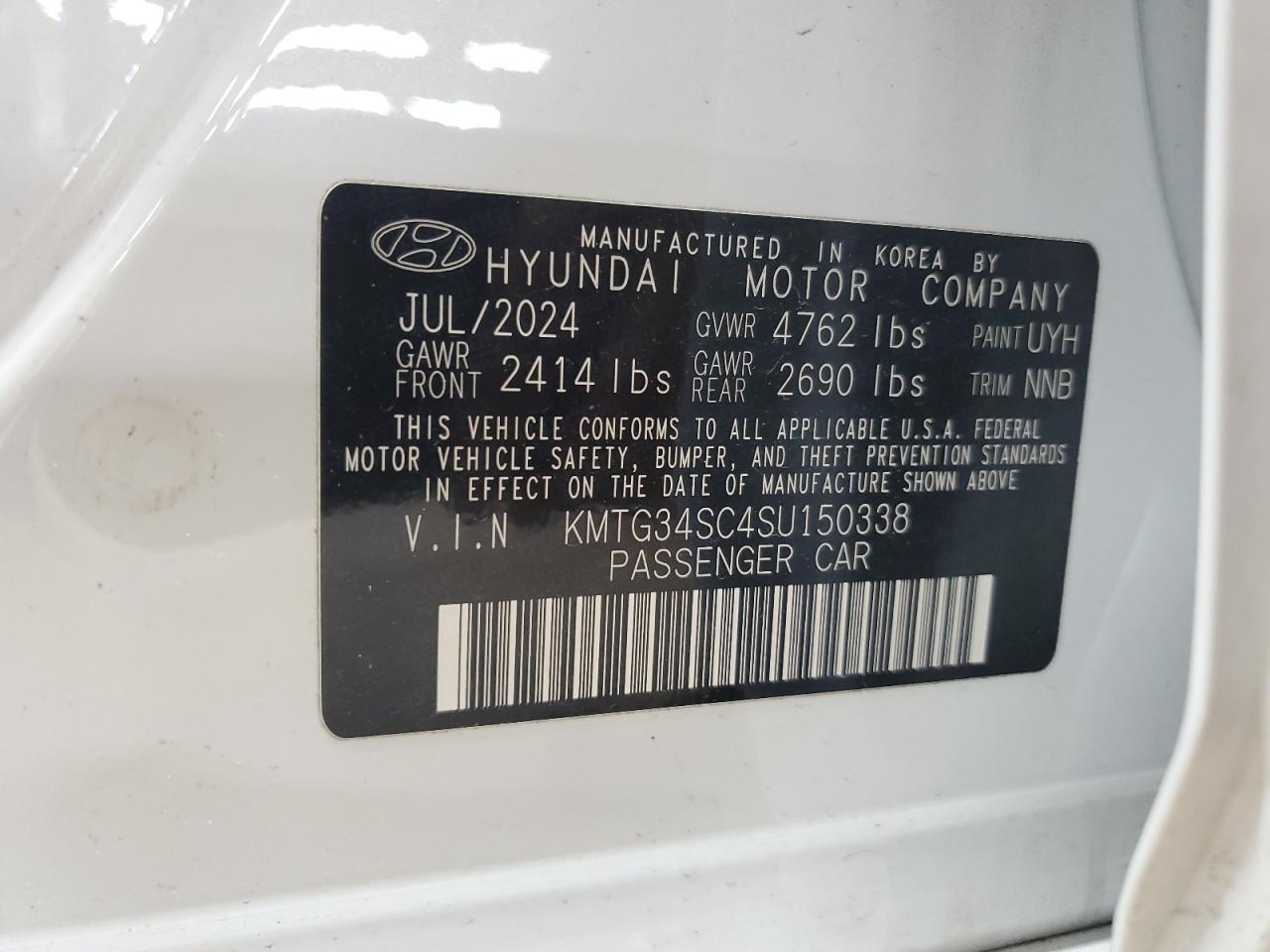 2025 Genesis G70 Base VIN: KMTG34SC4SU150338 Lot: 91804735