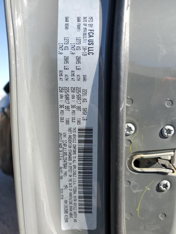 2020 Jeep Cherokee Latitude Plus VIN: 1C4PJLLB5LD547840 Lot: 92869745