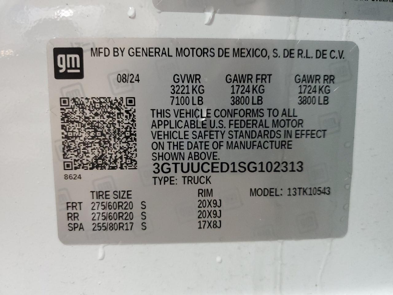 2025 GMC Sierra K1500 Elevation VIN: 3GTUUCED1SG102313 Lot: 92437635