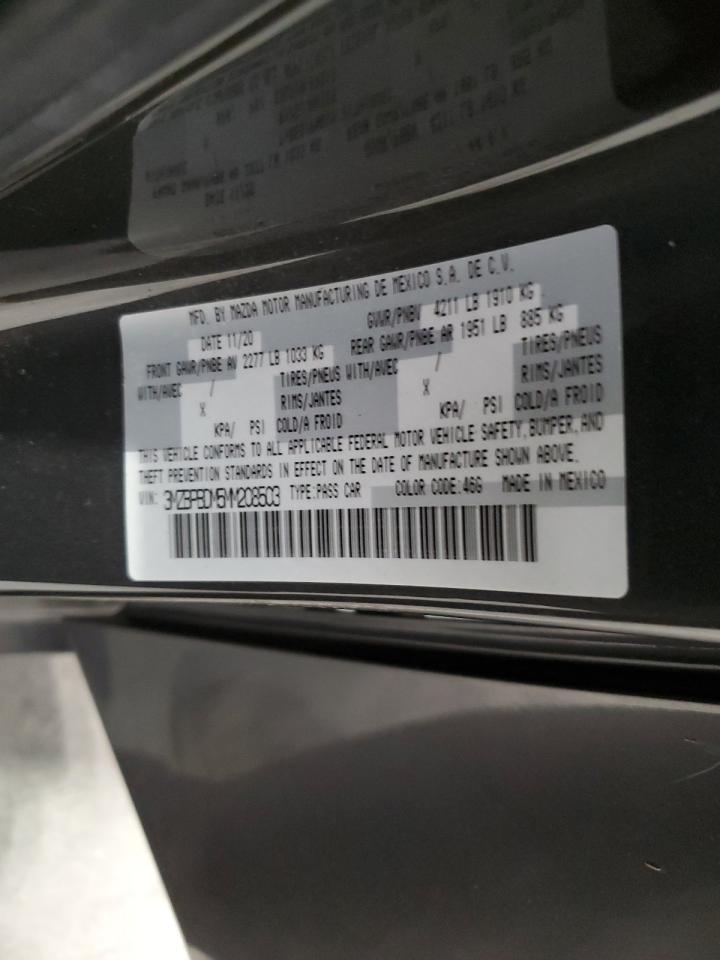 2021 Mazda 3 Premium VIN: 3MZBPBDM5MM208503 Lot: 91558065