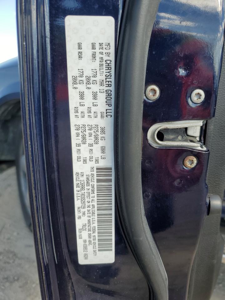 2013 Ram 1500 Slt VIN: 1C6RR6LT0DS529729 Lot: 91475285