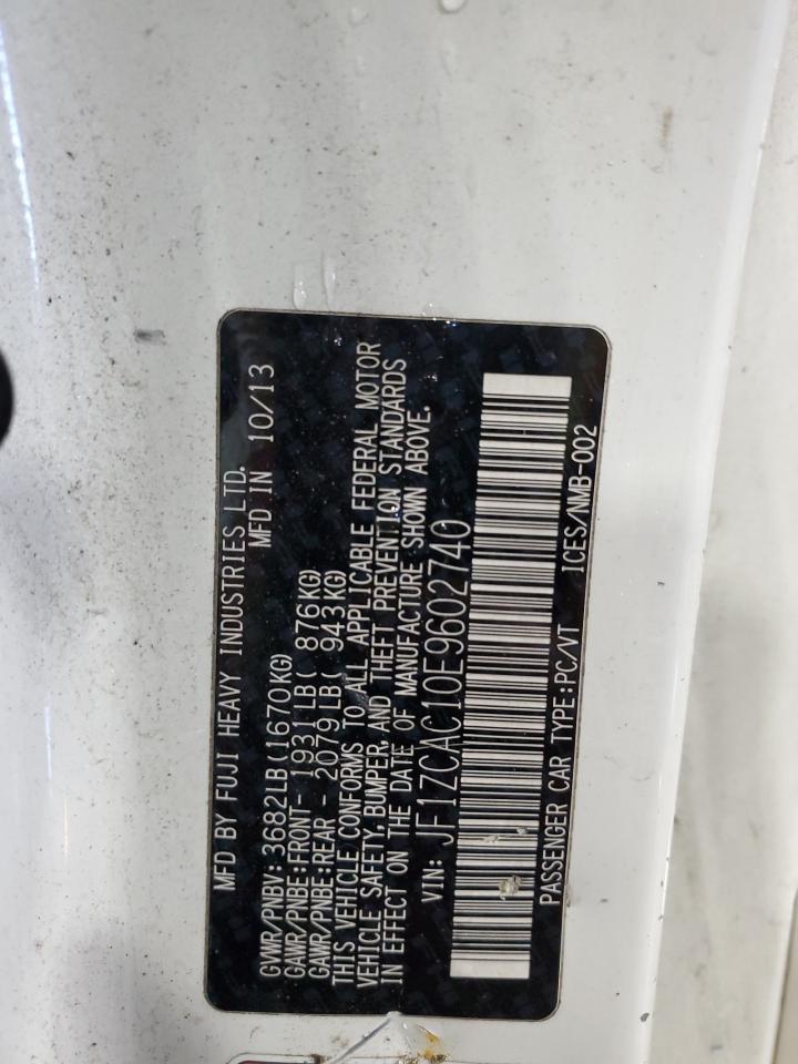 2014 Subaru Brz 2.0 Limited VIN: JF1ZCAC10E9602740 Lot: 90677185