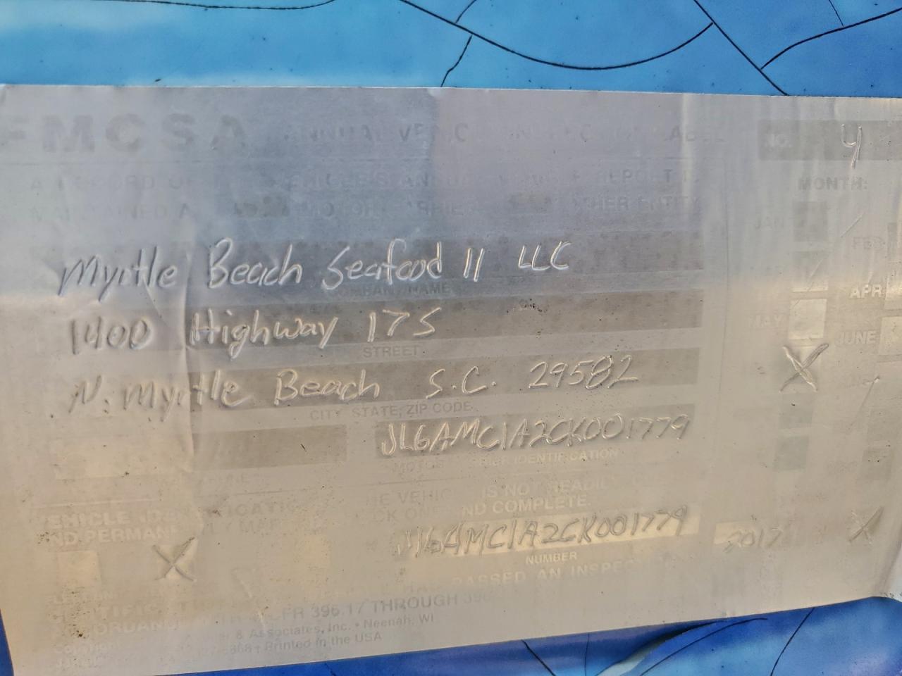 2012 Mitsubishi Fuso Truck Of America Inc Fe Fec52S VIN: JL6AMC1A2CK001779 Lot: 93475075