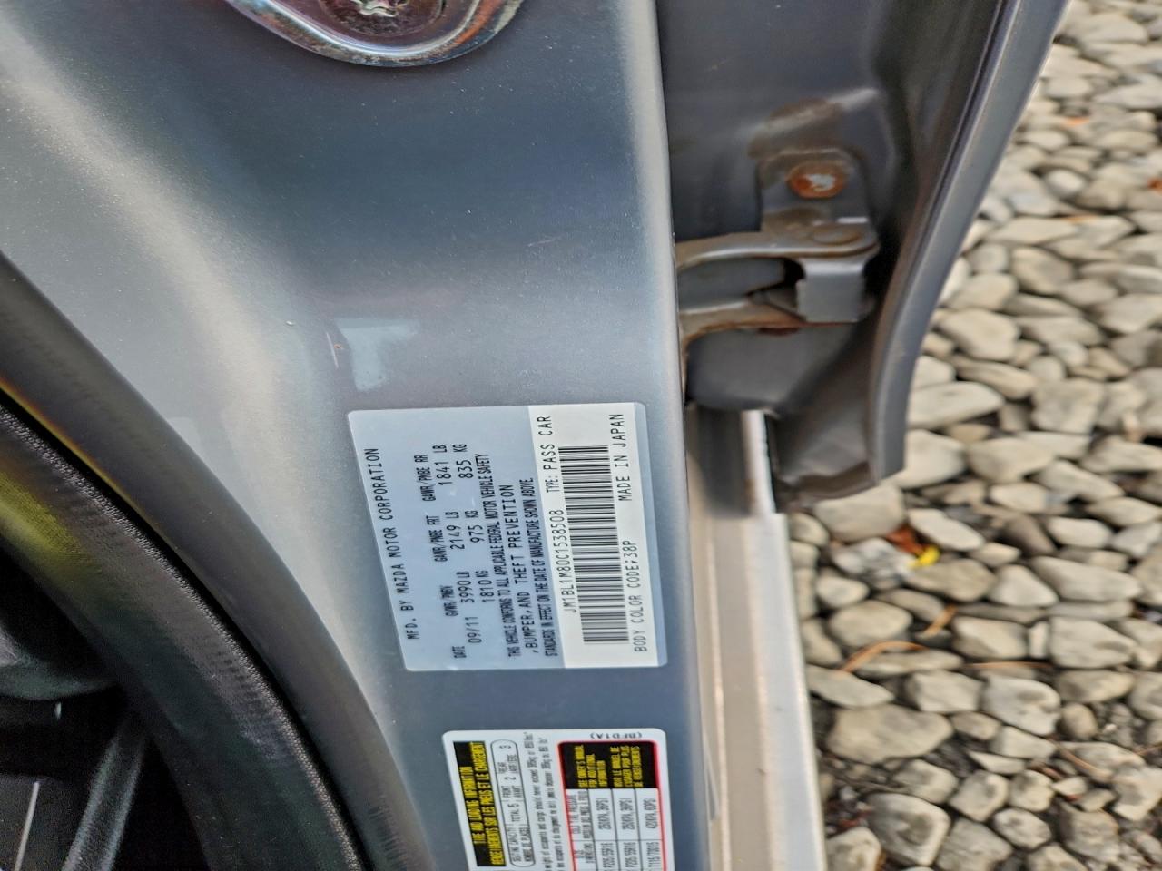 2012 Mazda 3 I VIN: JM1BL1M80C1538508 Lot: 93896605