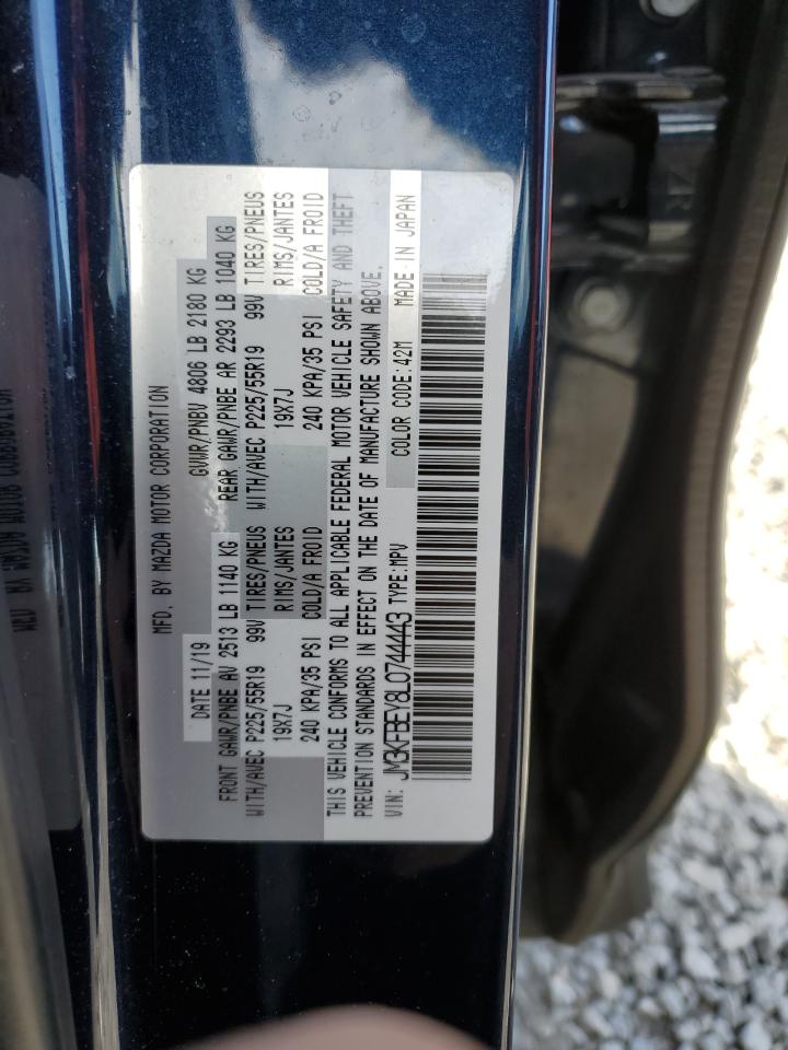 2020 Mazda Cx-5 Signature VIN: JM3KFBEY8L0744443 Lot: 91847545