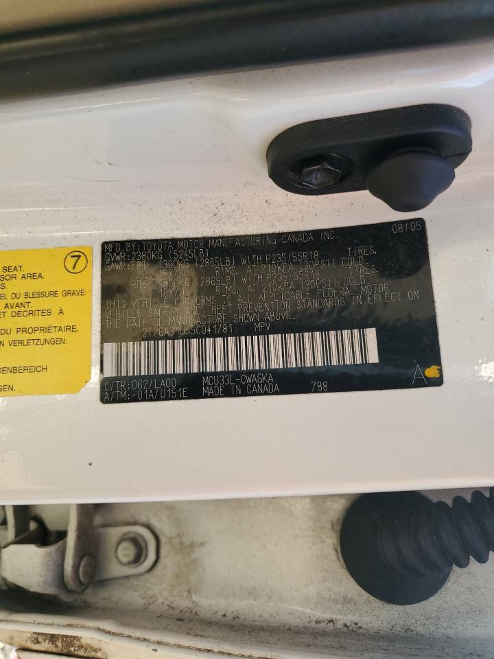 2005 Lexus Rx 330 VIN: 2T2GA31U55C041781 Lot: 91914765