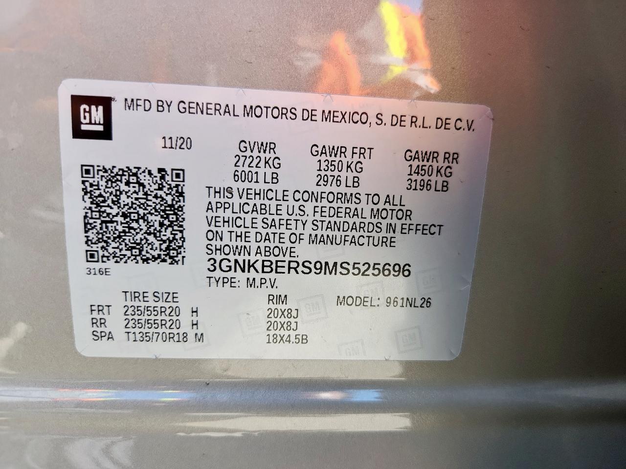 2021 Chevrolet Blazer Rs VIN: 3GNKBERS9MS525696 Lot: 92697155