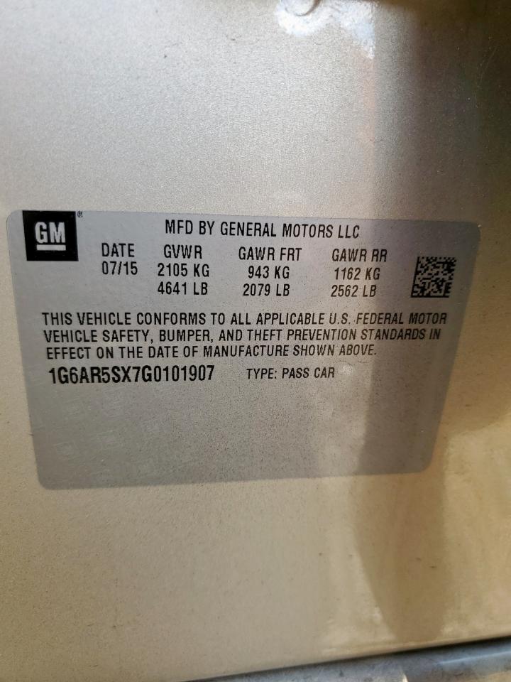 2016 Cadillac Cts Luxury Collection VIN: 1G6AR5SX7G0101907 Lot: 91895335