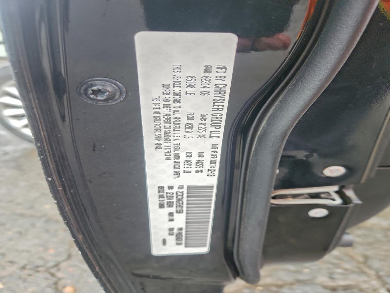 2014 Chrysler 300 VIN: 2C3CCAAG7EH211550 Lot: 93129465