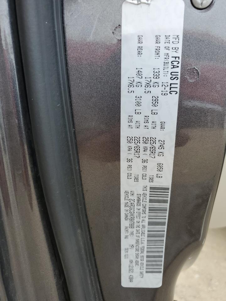 2019 Dodge Grand Caravan Sxt VIN: 2C4RDGCGXKR807888 Lot: 92010645