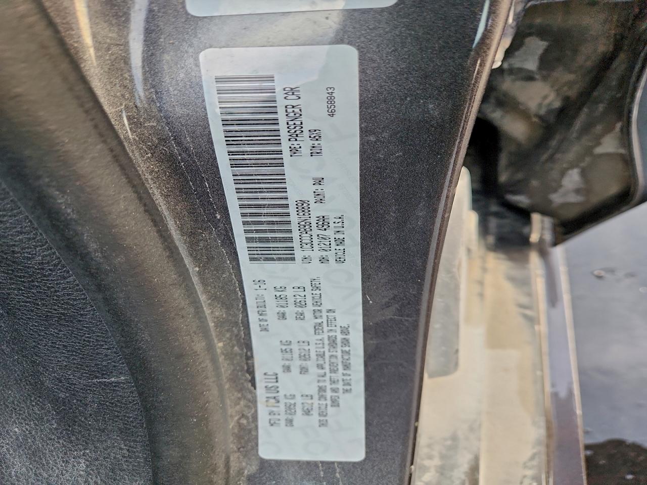 2016 Chrysler 200 Limited VIN: 1C3CCCAB9GN168890 Lot: 94308255