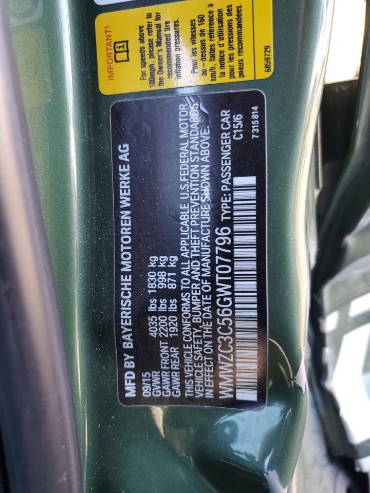 2016 Mini Cooper S Countryman VIN: WMWZC3C56GWT07796 Lot: 91725975