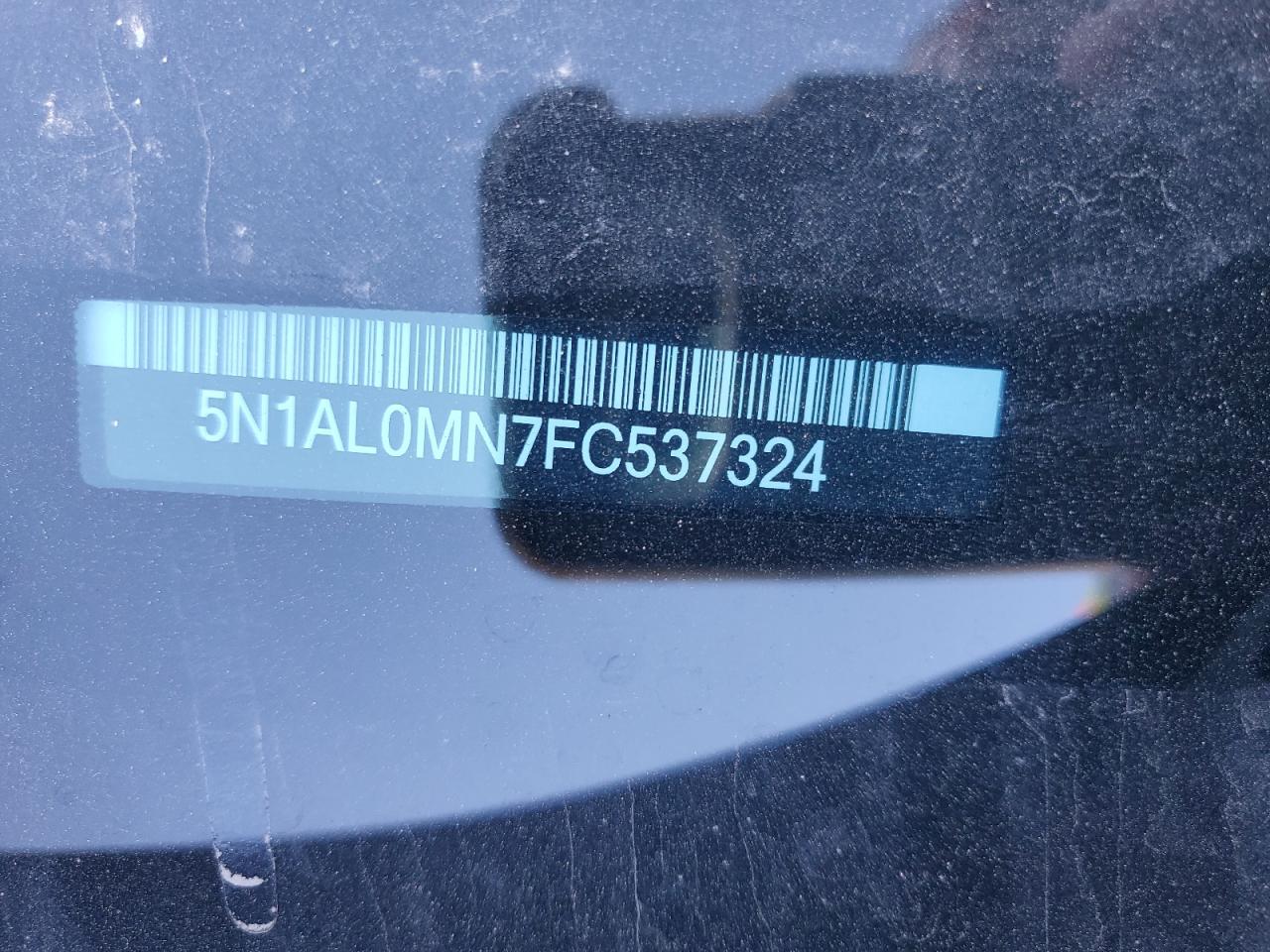 2015 Infiniti Qx60 VIN: 5N1AL0MN7FC537324 Lot: 91850495