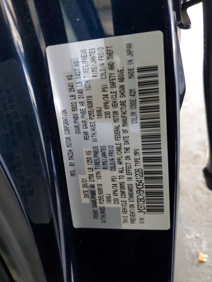 2021 Mazda Cx-9 Touring VIN: JM3TCBCY6M0541228 Lot: 92128855