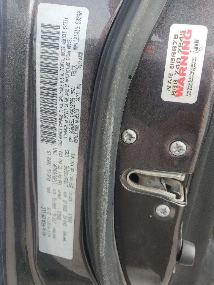 2017 Ram 2500 Slt VIN: 3C6UR5DL1HG619729 Lot: 91329275