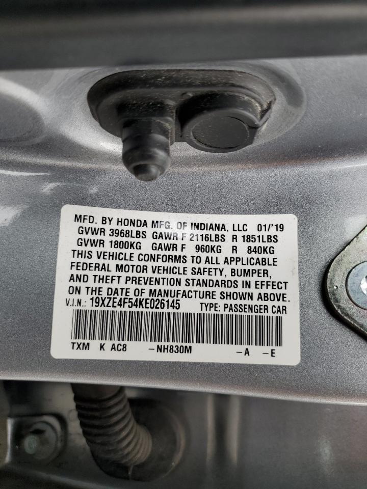 2019 Honda Insight Ex VIN: 19XZE4F54KE026145 Lot: 91034125