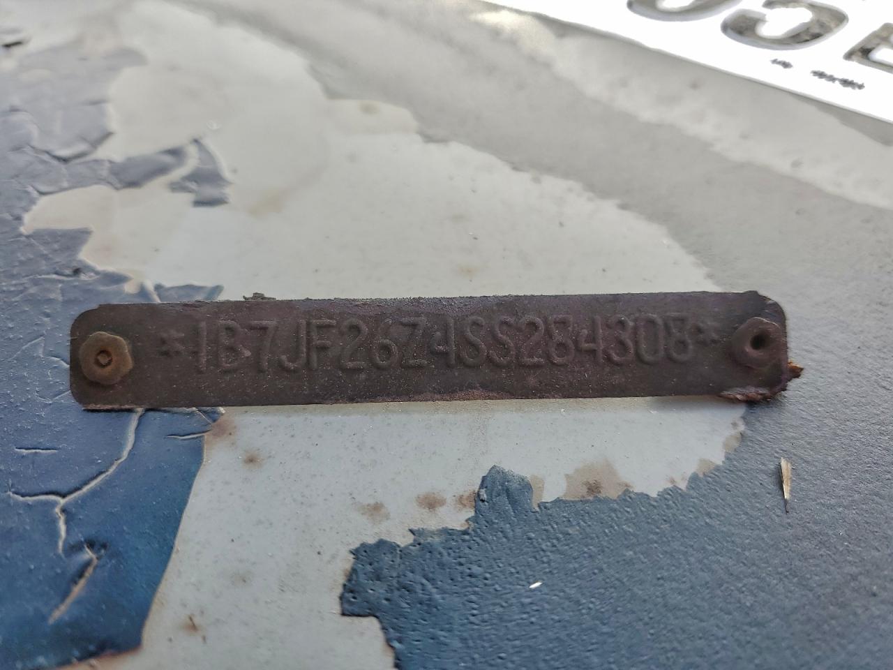 1995 Dodge Ram 2500 VIN: 1B7JF26Z4SS284308 Lot: 93468465