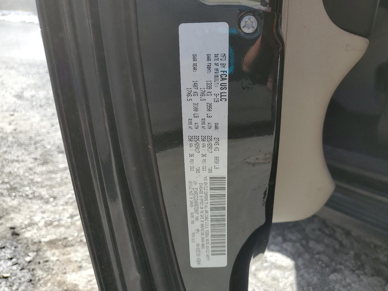 2019 Dodge Grand Caravan Sxt VIN: 2C4RDGCGXKR672007 Lot: 91256815