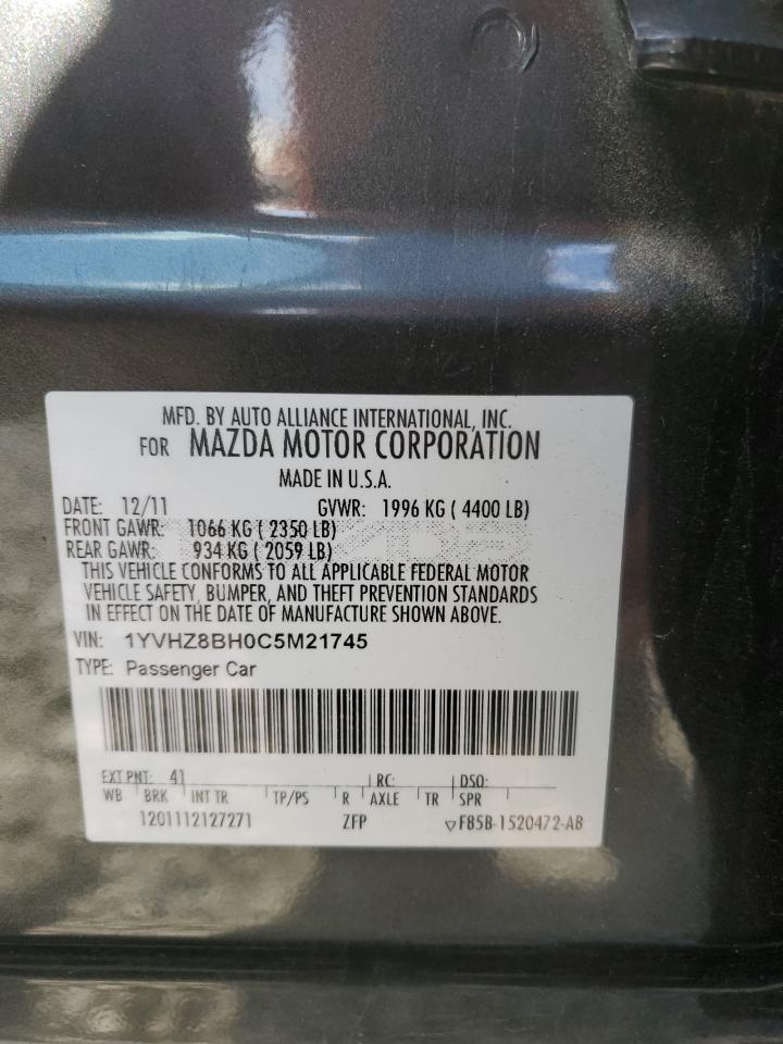 2012 Mazda 6 I VIN: 1YVHZ8BH0C5M21745 Lot: 91492245