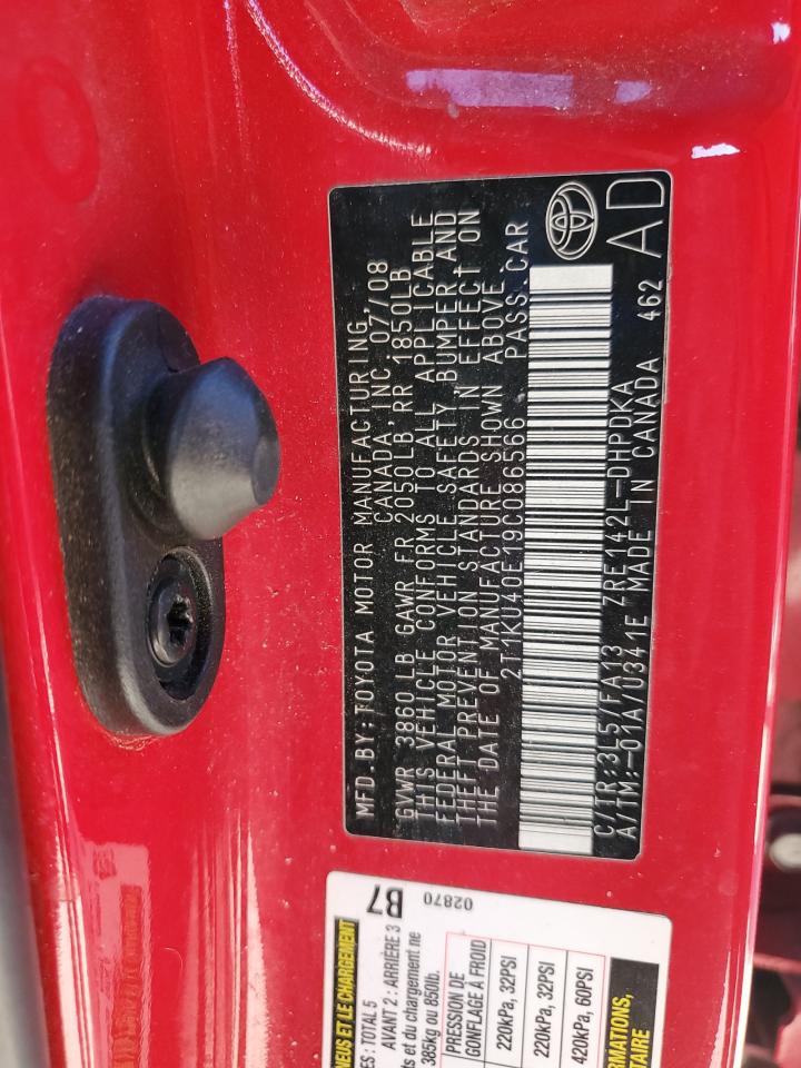 2009 Toyota Corolla Matrix VIN: 2T1KU40E19C086566 Lot: 91621765