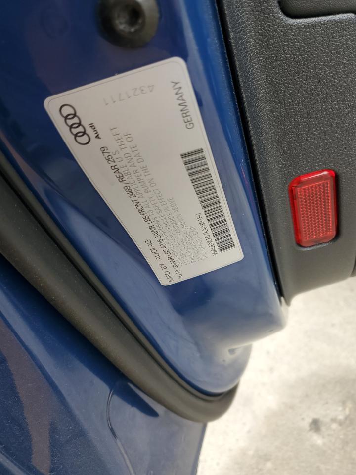 2019 Audi A5 Premium Plus S-Line VIN: WAUENCF51KA089180 Lot: 93277455