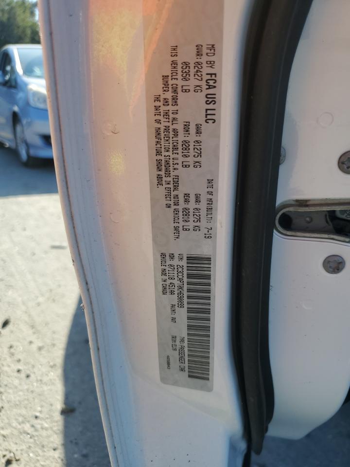 2019 Chrysler 300C VIN: 2C3CCAPT0KH690099 Lot: 93445385