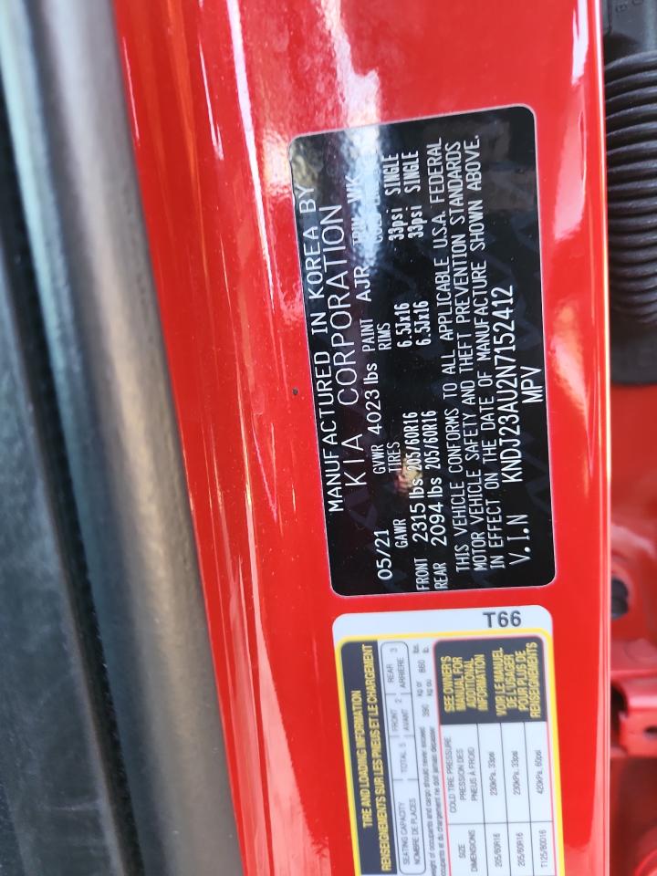 2022 Kia Soul Lx VIN: KNDJ23AU2N7152412 Lot: 93199485