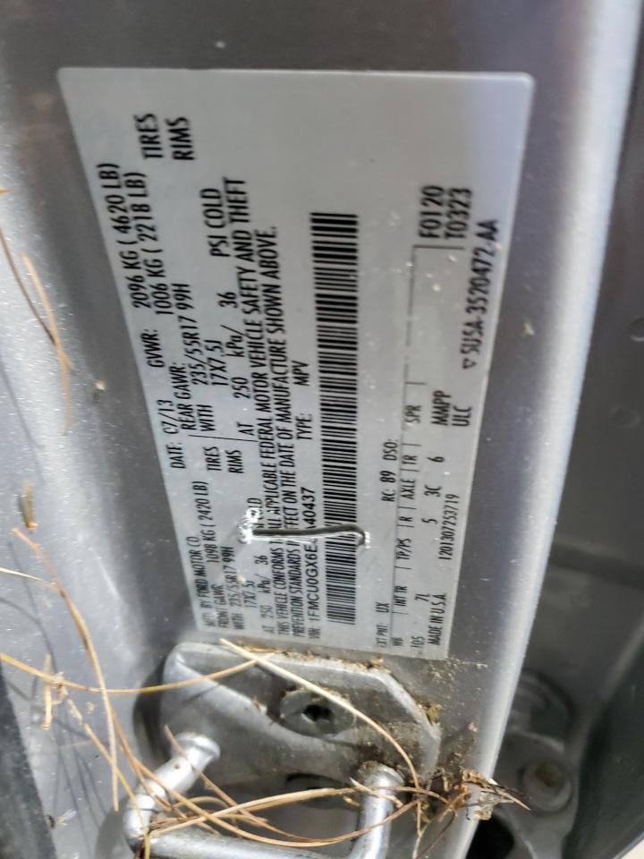 2014 Ford Escape Se VIN: 1FMCU0GX6EUA40437 Lot: 92160685