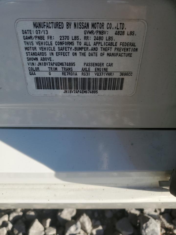 2014 Infiniti Q50 Base VIN: JN1BV7AP4EM674895 Lot: 92663515