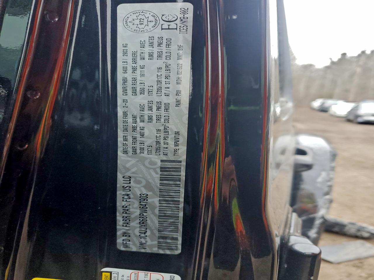 2023 Jeep Wrangler Rubicon 4Xe VIN: 1C4JJXR68PW647903 Lot: 93936755