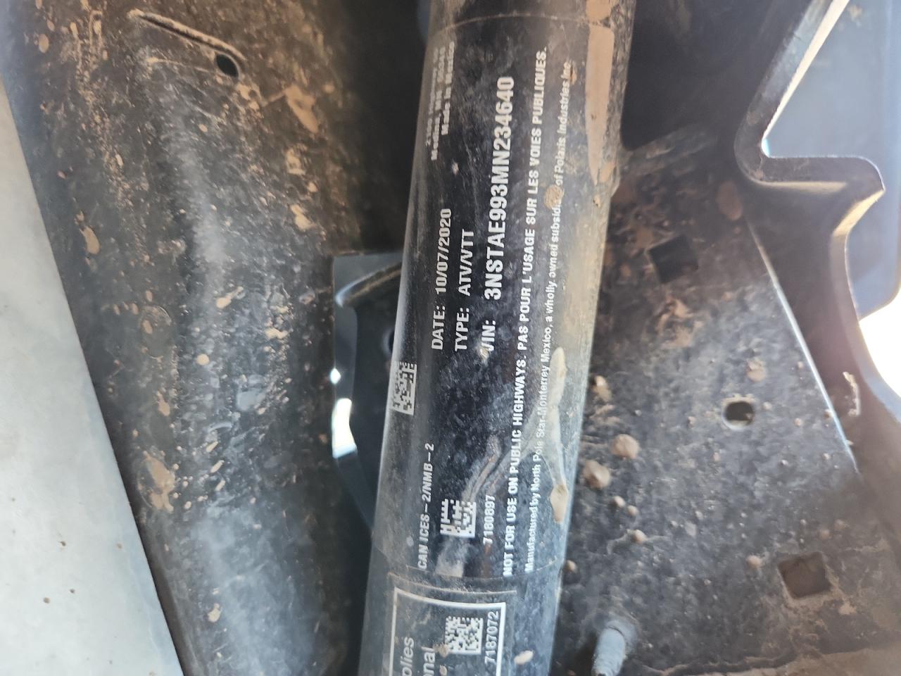 2021 Polaris Ranger 100 VIN: 3NSTAE993MN234640 Lot: 92682345