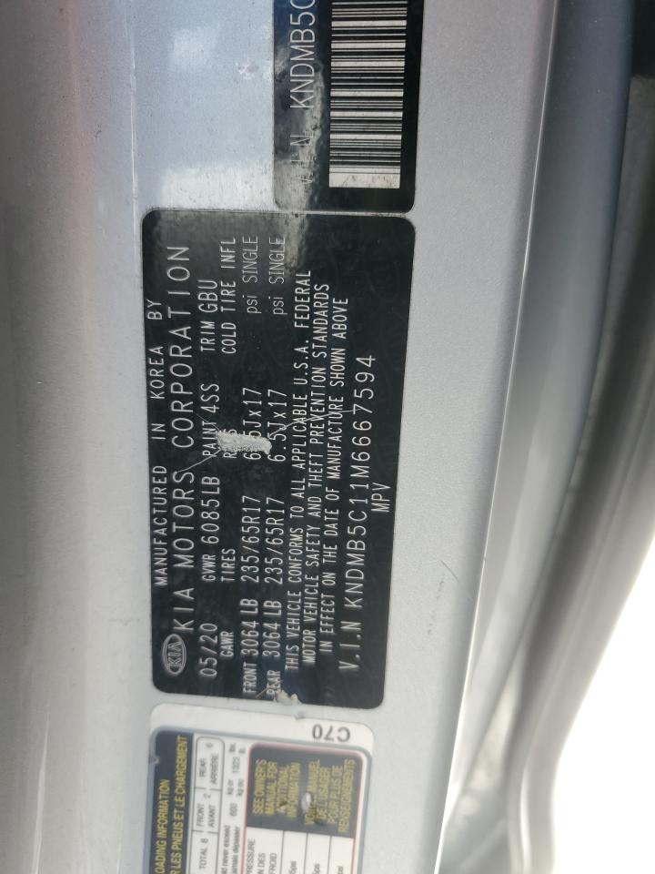 2021 Kia Sedona Lx VIN: KNDMB5C11M6667594 Lot: 91327075