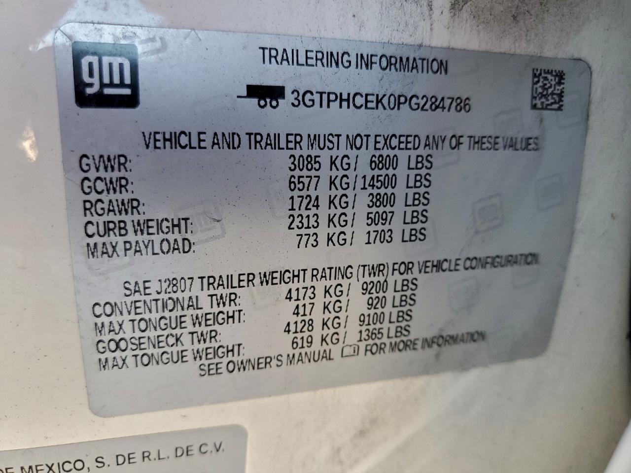 2023 GMC Sierra C1500 Elevation VIN: 3GTPHCEK0PG284786 Lot: 93900885