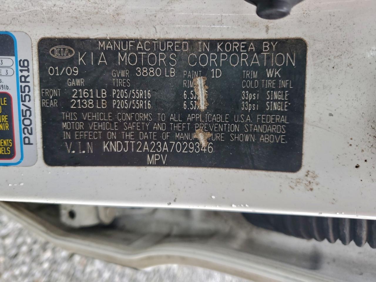 2010 Kia Soul + VIN: KNDJT2A23A7029346 Lot: 93989525