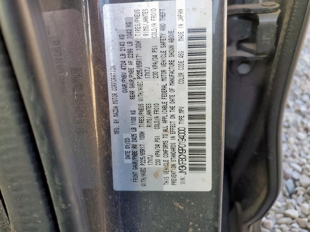 2023 Mazda Cx-5 Preferred VIN: JM3KFBCM9P0194000 Lot: 92224875