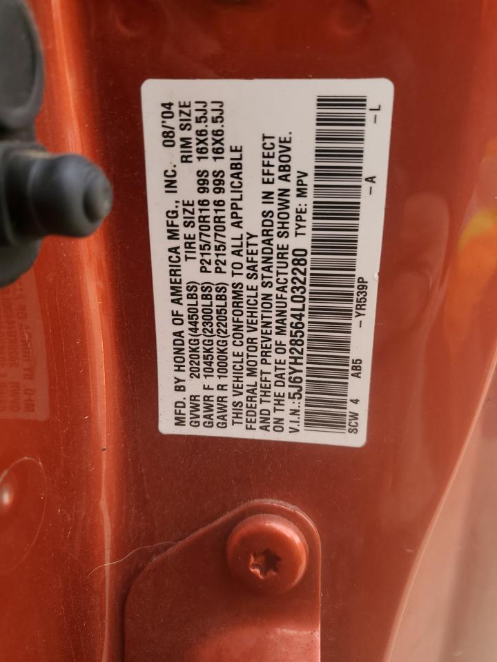 2004 Honda Element Ex VIN: 5J6YH28564L032280 Lot: 92820935