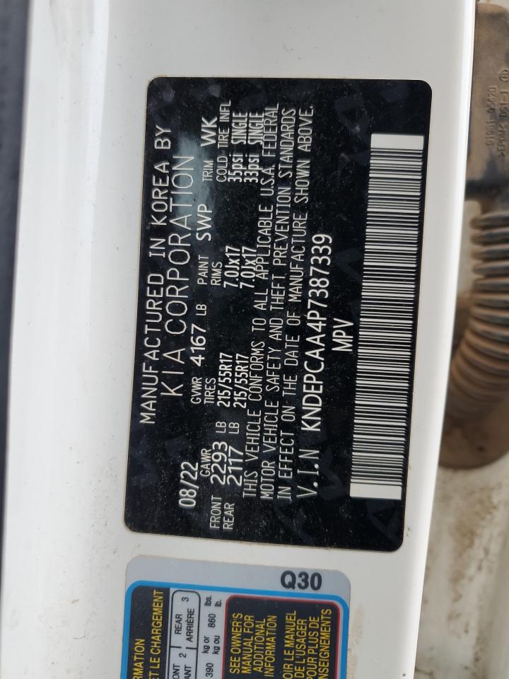 2023 Kia Seltos Lx VIN: KNDEPCAA4P7387339 Lot: 93245505