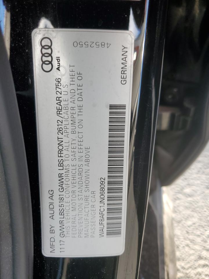 2018 Audi A6 Premium VIN: WAUF8AFC1JN068092 Lot: 93255275