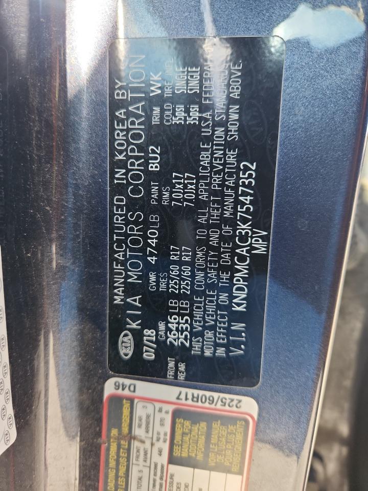 2019 Kia Sportage Lx VIN: KNDPMCAC3K7547352 Lot: 93251585