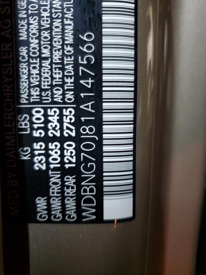 2001 Mercedes-Benz S 430 VIN: WDBNG70J81A147566 Lot: 92323645