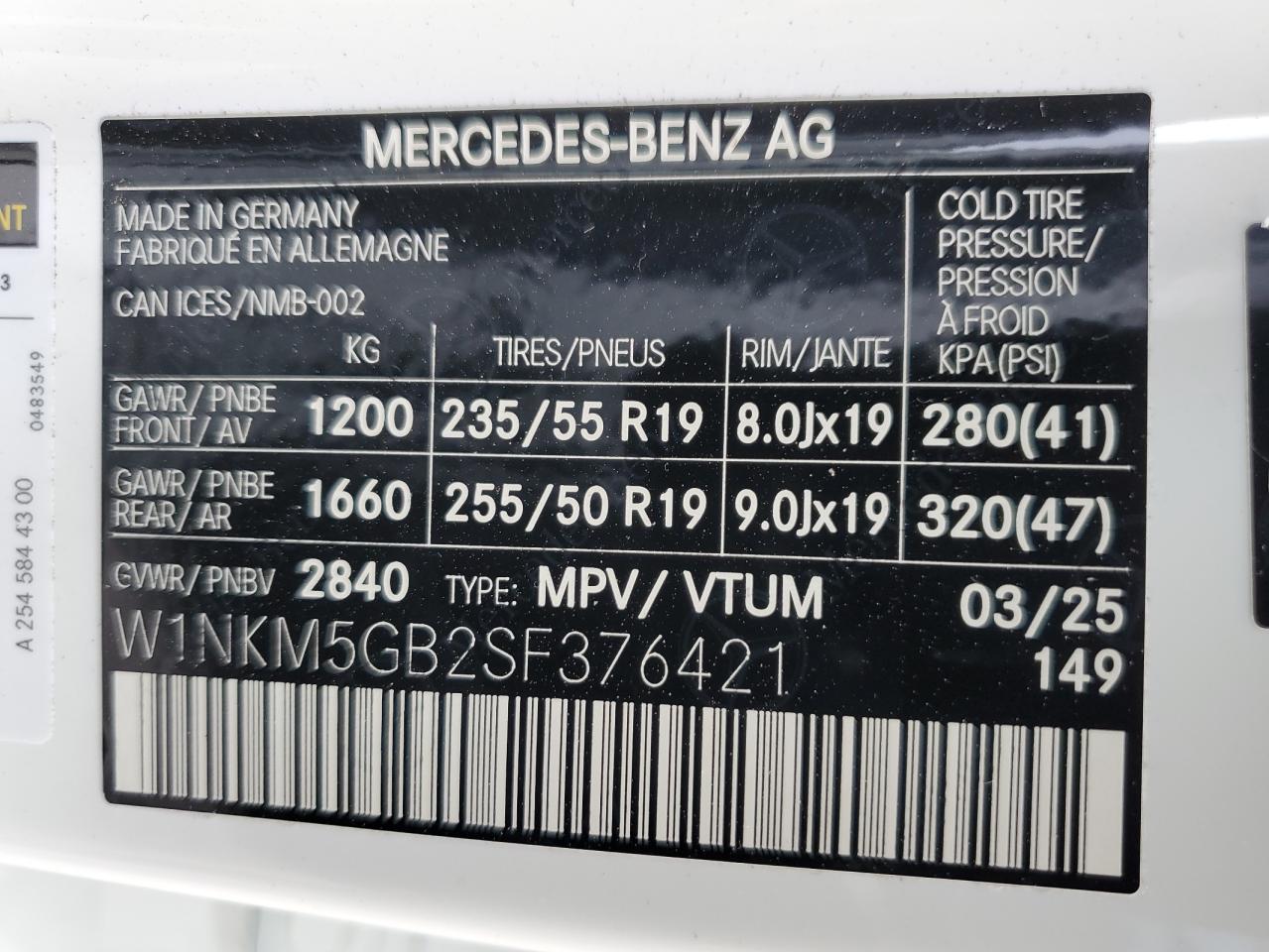 2025 Mercedes-Benz Glc 350E VIN: W1NKM5GB2SF376421 Lot: 91426215