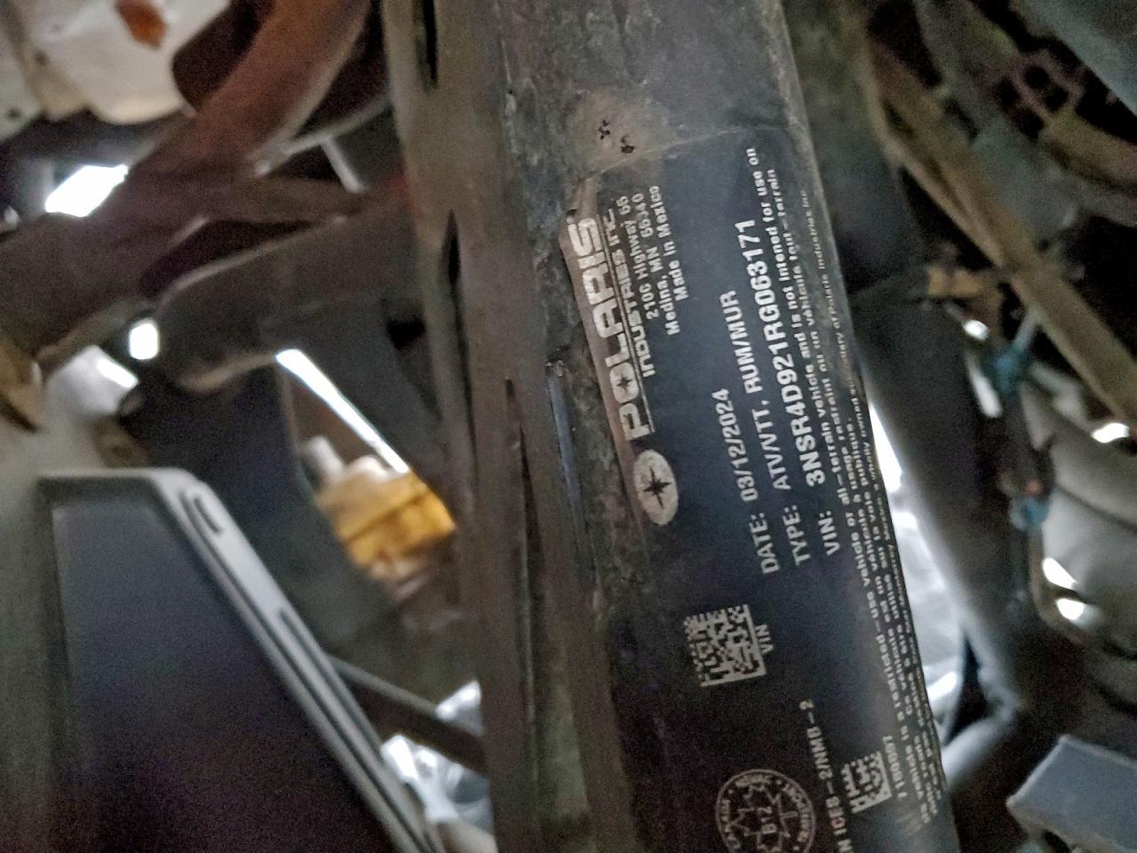 2024 Polaris Rzr Pro Xp 4 Ultimate VIN: 3NSR4D921RG063171 Lot: 93299035