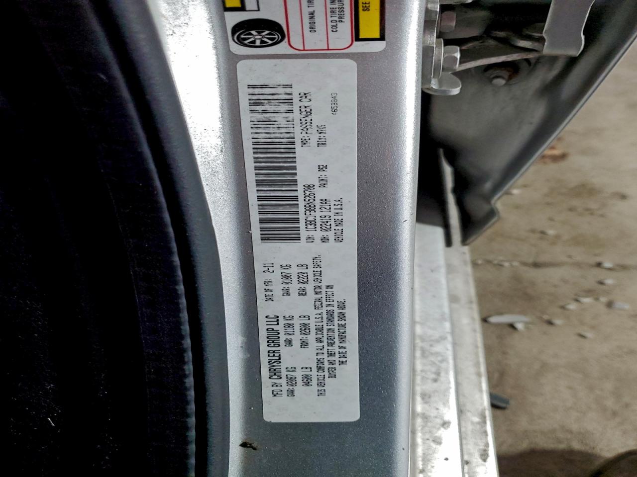 2011 Chrysler 200 Touring VIN: 1C3BC1FB8BN526708 Lot: 93304155