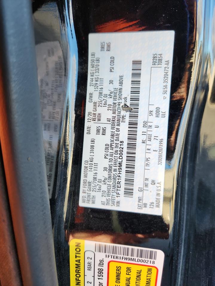 2021 Ford Ranger Xl VIN: 1FTER1FH9MLD00218 Lot: 90881905