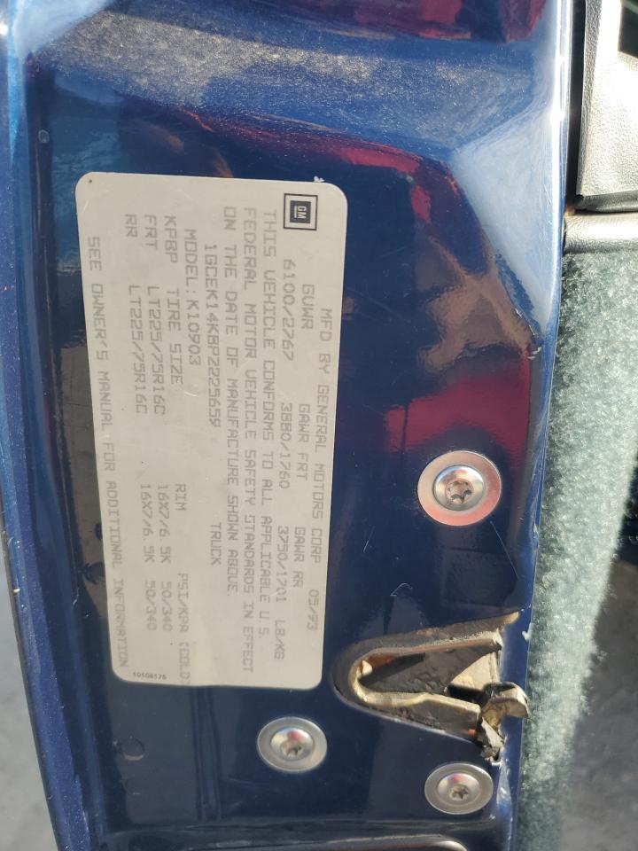 1993 Chevrolet Gmt-400 K1500 VIN: 1GCEK14K8PZ225659 Lot: 92377345