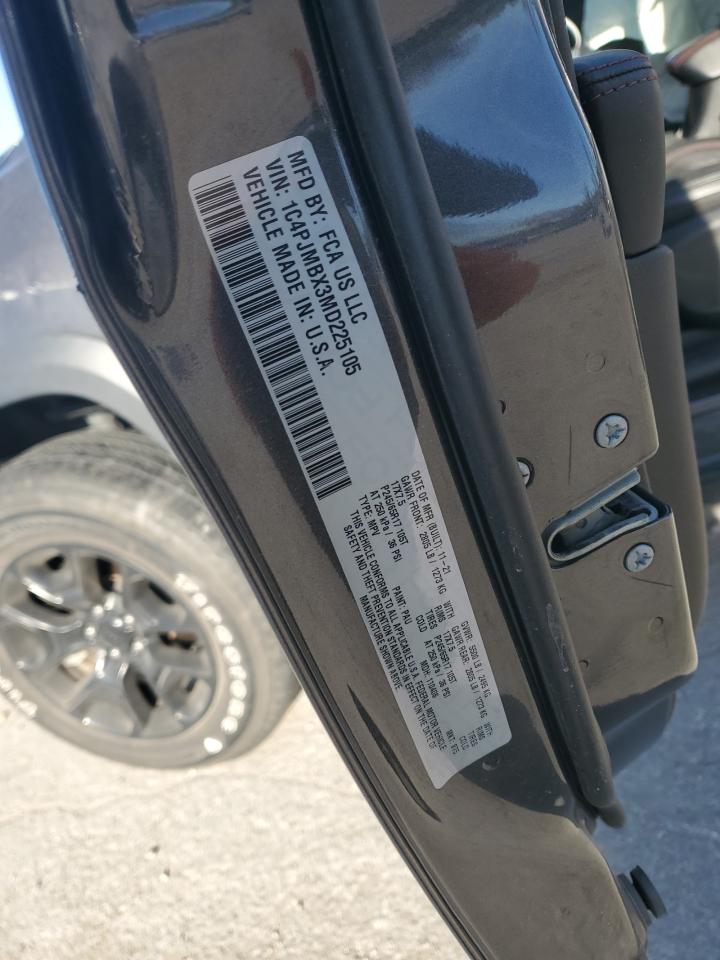 2021 Jeep Cherokee Trailhawk VIN: 1C4PJMBX3MD225105 Lot: 92505165