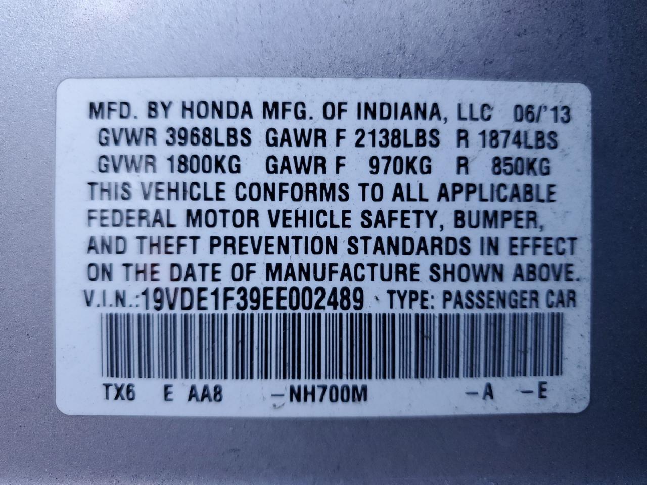 2014 Acura Ilx 20 VIN: 19VDE1F39EE002489 Lot: 91359565